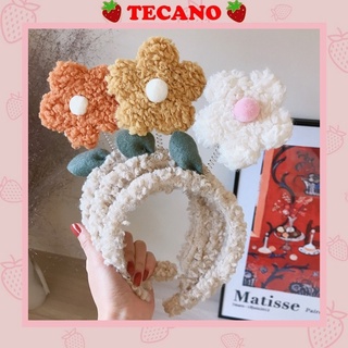 [Mã FAMARAL1 giảm 10K đơn 50K]Băng đô cài tóc, bờm trang điểm rửa mặt hình bông hoa nhún đáng yêu BD20