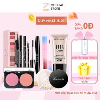 Bộ trang điểm đầy đủ Lameila 8 món bộ makeup cá nhân đầm nữ xinh tặng bông mút trang điểm ZENTOP