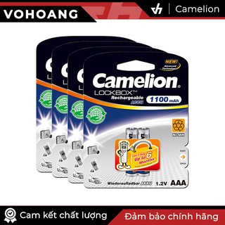 Bộ 8 pin sạc AAA Camelion 1100mAh - Chính hãng, dung lượng lớn, hiệu suất thực cao