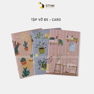 Tập vở B5 caro - 80 trang - Định lượng 80gsm - STHM stationery