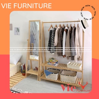 Giá Treo Quần Áo FREESHIP Kệ Treo Quần Áo Chữ A - Sào Treo Đồ 2 Tầng Gỗ MDF Cao Cấp