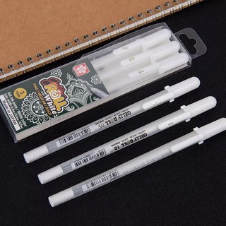 Set 3 bút gel trắng Gelly Roll Sakura ngòi 05 08 10
