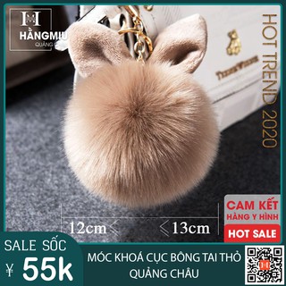 Móc Khoá Cục Bông Tai Thỏ Quảng Châu Cao cấp