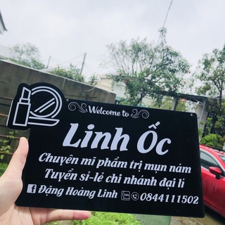Bảng hiệu decor shop_ bảng hiệu treo cửa nhà, cửa phòng in và thiết kế theo yêu cầu