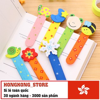 Đánh dấu trang bằng gỗ độc đáo thân thiện - Bookmark bằng gỗ kiêm thước kẻ cho bé