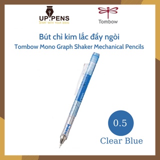 Bút chì bấm kim lắc đẩy ngòi Tombow Mono Graph Shaker Mechanical Pencil – 0.5mm – Vỏ xanh dương (Clear Blue)