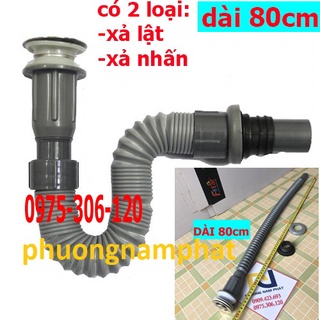 {XẢ TỐT TI THAU} Ống Xả Xiphong Lavabo Bồn Rửa Mặt XẢ RUỘT GÀ DỄ LẮP ĐẶT kéo dài bẻ cong được XẢ XÁM