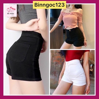 Quần đùi nữ ôm lưng cao quần short nữ kaki giãn đẹp
