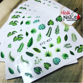 Sticker nước hoa lá - Phụ kiện Nail