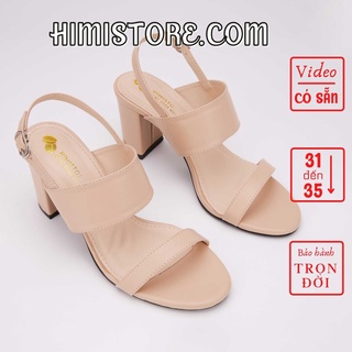 [CÓ SẴN] Giày Sandal 2 Quai Gót Cao 7cm - Size Nhỏ Từ 31 32 33 34 35 Thương Hiệu Himistore.com