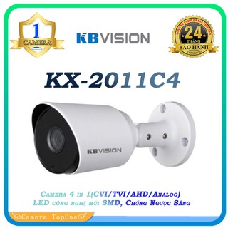 Camera Kbvision KX-2011C4 (2.0MP)  - Camera 4 in 1(CVI/TVI/AHD/Analog) - LED công nghệ mới SMD, Chống Ngược Sáng