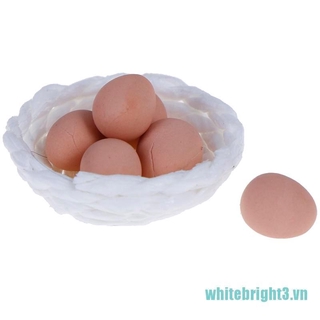 Bộ 3 Trứng Gà Đồ Chơi Cho Nhà Búp Bê Tỉ Lệ 1: 12