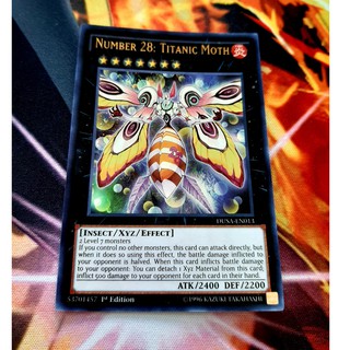 THẺ BÀI YUGIOH Number 28: Titanic Moth - DUSA-EN013 - Ultra Rare 1st Edition