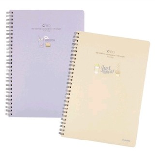 Sổ B5 Klong 120 trang caro lò xo kép bìa nhựa Pastel - MS 575