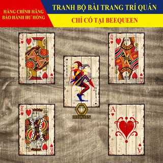 Tranh Bộ Bài Trang Trí Quán - Tranh Trang Trí Quán Cafe Pub, Bar, Barber, Tattoo...
