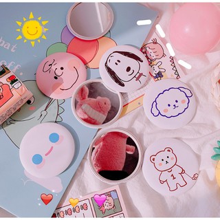 Gương tròn bỏ túi mini Gương cầm tay dễ thương