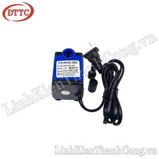 Bơm Chìm Mini 220V 8W 600L/h HG-360 Bơm Tiểu Cảnh, Bể Cá, Điều Hòa Nước