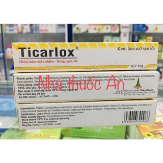 (Sẹo lồi ) Kem thoa da Ticarlox tube 10gr