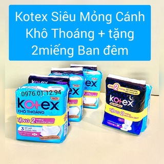 Băng Vệ Sinh kotex Siêu Mỏng Khô Thoáng+tặng 2 Miếng.
