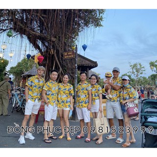 [] Bộ Đồ Đi Biển, Bộ Hoa Quả, Bộ Sơ mi Họa tiết đi biển cho nhóm, cặp đôi, gia đình