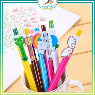 Bút bi bấm nhiều hình dễ thương mực xanh nguồn hàng buôn sỉ