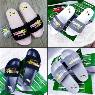 Dép 𝐌𝐋𝐁 𝐏𝐔𝐌𝐀 da lộn nam nữ❤️ tặng hộp❤️ free ship❤️ dập chữ nổi