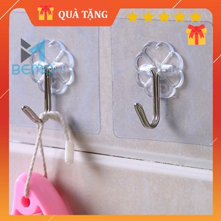 [QUÀ TẶNG] Móc Dán Tường Siêu Dính, Móc Dán Trong Suốt Chịu Lực Tốt Treo Tường Chắc Chắn