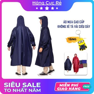 Áo mưa cao cấp không xẻ tà vải siêu dày ✨Freeship✨ Tặng kèm móc khóa - Shop Hàng Cực Rẻ