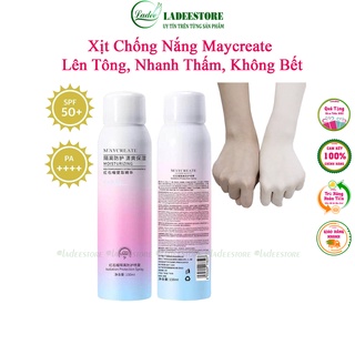 Kem Chống Nắng Maycreate Dạng Xịt, Xịt Chống Nắng Trắng Da, FreeShip Kem Chống Nắng