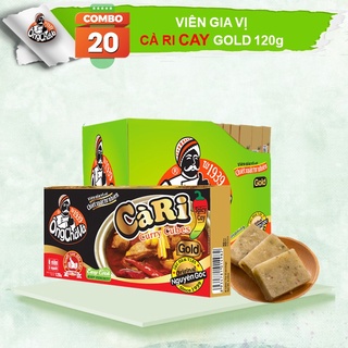 Combo 20 Hộp Viên Gia Vị CÀ RI GOLD CAY Ông Chà Và 120g