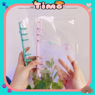 Binder Bìa Sổ Còng Ruột Giấy Refill Binder A4 A5 B5 Nhựa Dẻo Trong Suốt Dụng Cụ Bullet Journal Timo VPBL2