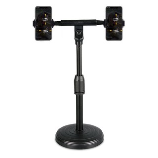 PVN31151 Giá Đỡ Điện Thoại Kẹp 2 Cái Cùng Lúc Dùng Livestream, Xem Phim T2