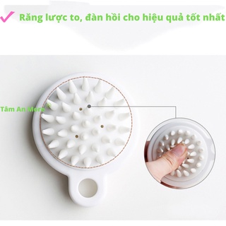 Lược gội đầu Silicon Muji, Lược gội mát xa da đầu, ngăn ngừa gãy rụng tóc - hàng Nhật chính hãng