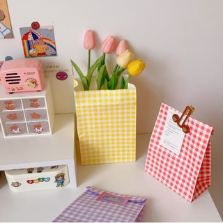 [Mã LIFEBOOK2 giảm 10% đơn 0Đ] Túi Giấy Mini Đựng Quà Tặng, Vật Nhỏ Cute Hình Caro Gingham Màu DIY