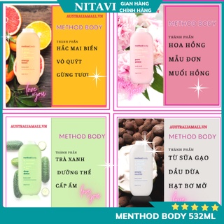 sữa tắm method body Oganic - method body wash Úc dưỡng ẩm lưu hương 532ml