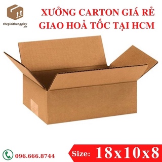10 HỘP GIẤY 18x10x8 CARTON ĐÓNG HÀNG SHIPCOD-Thùng giấy giá rẻ-Thùng giấy có sẵn-Sỉ lẻ thùng giấy-Xưởng thùng giấy