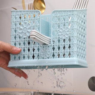 Ống đũa muỗng nhựa giả mây tiện dụng