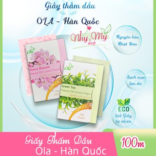 Giấy Thấm Dầu Ola Nature Oil ConTrol Paper Hàn Quốc 100pcs