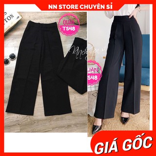 Quần ống rộng suông lưng cao khóa tia kéo hông chất siêu đẹp  Quần tây công sở nữ TS48