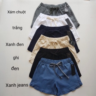 Quần short kaki co dãn kèm hình tự chụp