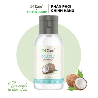 Dầu dừa 24Care nguyên chất – nước súc miệng trắng răng, khử mùi hôi răng miệng hiệu quả 60ml