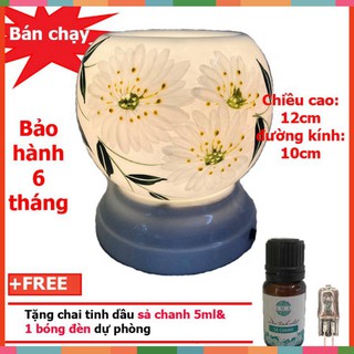 Đèn xông tinh dầu_Cúc họa mi  Bảo hành 6 tháng