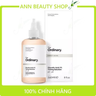 Nước Hoa Hồng Tẩy Da Chết Hóa Học The Ordinary Glycolic Acid (AHA) 7% Toning Solution 240ml