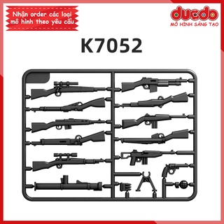 Vỉ Phụ kiện trang bị siêu chất - Đồ chơi Lắp ghép Mini Minifigures Army lính Mô hình ww2 K7052