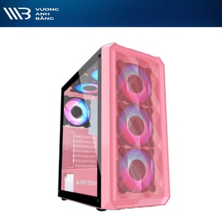 Thùng máy tính Case KA-290 (Trắng, Hồng, Xanh) - Mặt trước lưới, Nắp hông kính cường lực
