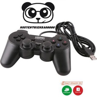 Tay Cầm Chơi Game Đơn Có Rung Cổng USB - Gamepad Cho PC Laptop Chơi FO4, Genshin Impact