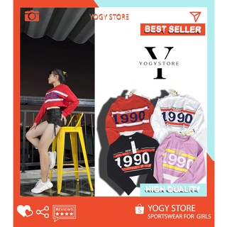 Áo tập thể thao Gym Yoga croptop tay dài 1990, chất thun poly cotton co dãn 4 chiều, form rộng, đẹp.