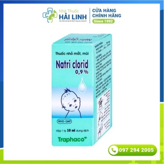 Nước muối sinh lý Natri Clocid 0,9% Traphaco ⚡Nhà thuốc Hải Linh ⚡ Giúp vệ sinh mắt mũi