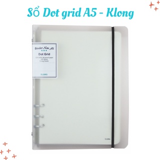 Sổ KLONG Dot Grid bìa nhựa kẹp còng A5 - 100 tờ - MS995