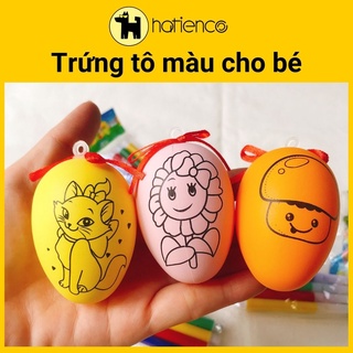 Trứng tô màu, đồ chơi cho bé ( kèm bút lông)